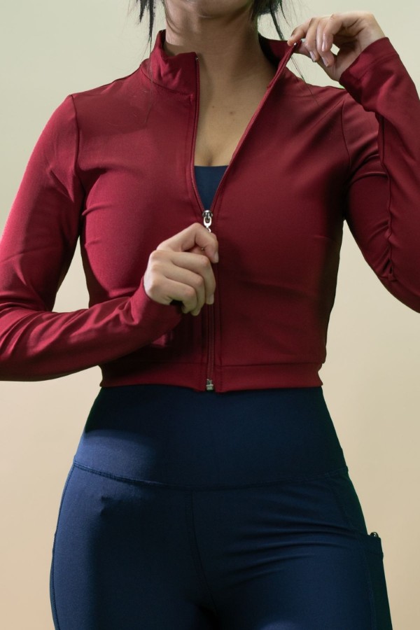 Veste cropped Sport Bordeaux -12- 